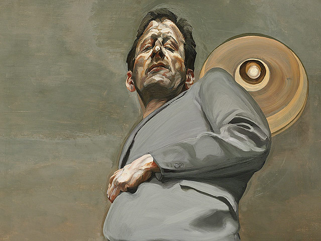 © KHM/www.bridgemanart.com Bild "Reflection with Two Children (Self Portrait)" von Lucian Freud