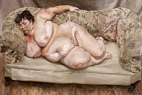 © KHM/www.bridgemanart.com Bild von Lucian Freud "Benefits Supervisor Sleeping" 1995