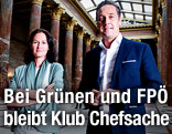 Grünen-Chefin Eva Glawischnig und  	FPÖ-Obmann Heinz-Christian Strache