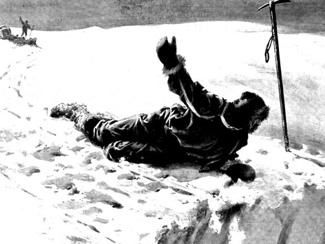 © picturedesk.com/Mary Evans Illustration von Douglas Mawson während der Expedition