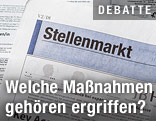 Zeitung mit Jobanzeigen