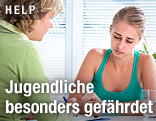 Jugendliche in einem Beratungsgespräch