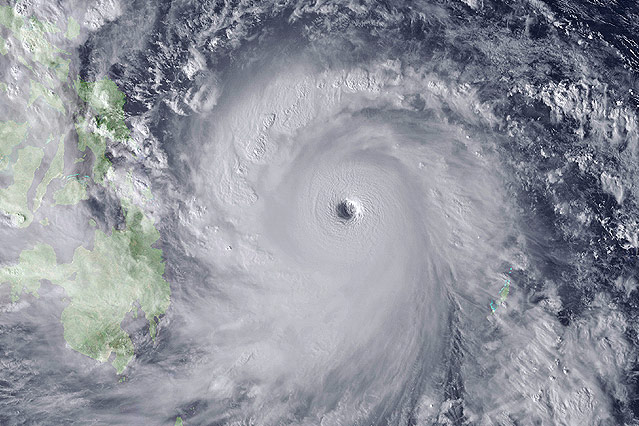 © Reuters/Japan Meteorological Agency NOAA Satellitenaufnahme des Taifuns Haiyan