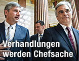 Bundeskanzler Werner Faymann (SP&Ouml;) und Vizekanzler Michael Spindelegger (&Ouml;VP)