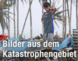 Bub vor Trümmern