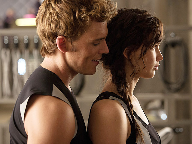 © Studiocanal/Murray Close Finnick (Sam Claflin) und Katniss (Jennifer Lawrence)