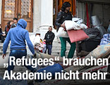 Flüchtlinge, die in der Akademie der Bildenden Künste gelebt haben