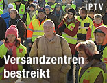 Streikende Amazon-Mitarbeiter