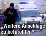 Rettungskr&auml;fte nach der Explosion