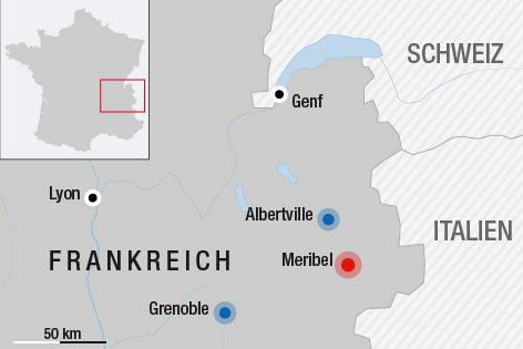 © APA; ORF.at Landkarte zeigt den Unfallort von Michael Schumacher