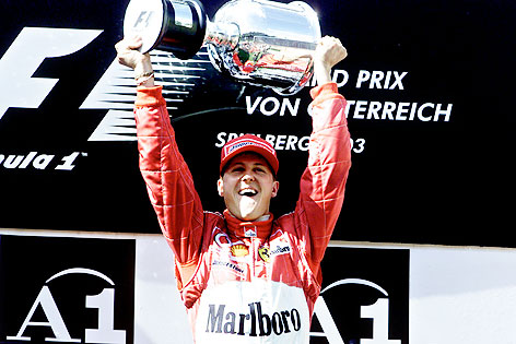 © GEPA/Michael Riedler Micheal Schumacher als Sieger vom Großen Preis von Österreich 2003