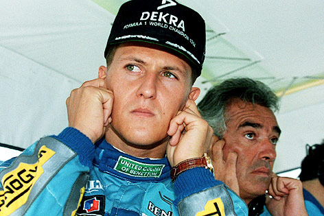 © Reuters/Wolfgang Rattay Michael Schumacher im Renault Benneton 1995