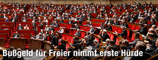 Französische Nationalversammlung bei einer Abstimmung