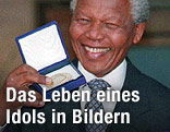 Nelson Mandela mit Friedensnobelpreis