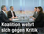 Werner Faymann und Michael Spindelegger in der Pressestunde