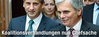 SPÖ-Chef Werner Faymann und ÖVP-Chef Michael Spindelegger