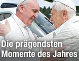 Emeritierter Papst Benedikt XVI. und Papst Franziskus