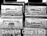 Bündel mit 500 britischen Pfund Scheinen