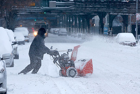 Schneefräse in New York