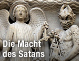 Darstellung des Teufels auf der Kathedrale von Notre Dame in Paris