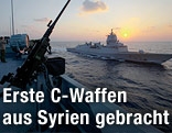 Ein mit C-Waffen beladenes Schiff