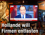 Frankreichs Präsident Francois Hollande im TV