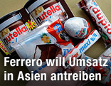 Süßigkeiten von Ferrero auf einem Haufen