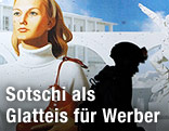 Passant vor Sotschi-Plakat