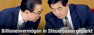Li Peng und Hu Jintao