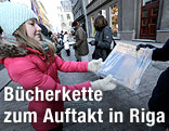 Bücherkette in Riga