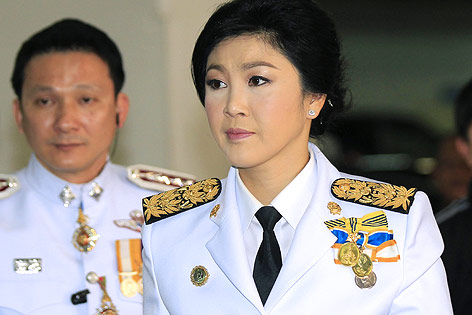 © APA/EPA/Narong Sangnak Thailands Ministerpräsidentin Yingluck Shinawatra