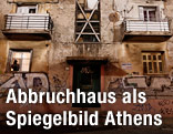 Aufnahme aus dem Wohnblock "Prosfygika" in Athen