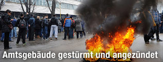 Demonstranten in Bosnien