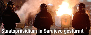 Polizeikräfte in Sarajevo