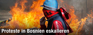 Demonstrant in Bosnien