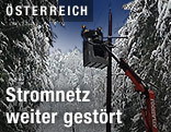 Stromleitungen werden repariert