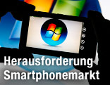 Microsoft-Logo auf Smartphone