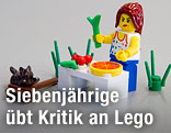 Legofigur und Bausteine