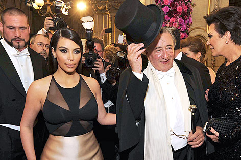 © APA/Herbert Neubauer Kim Kardashian und ihr Gastgeber Richard Lugner