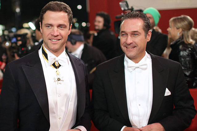 © ORF.at/Roland Winkler Wiens FPÖ-Chef Johann Gudenus und FPÖ-Bundesparteichef Heinz Christian Strache