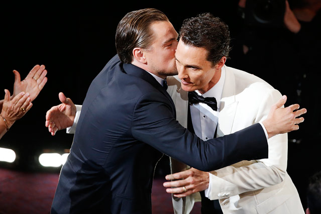 Schauspieler Leonardo DiCaprio gratuliert Matthew McConaughey
