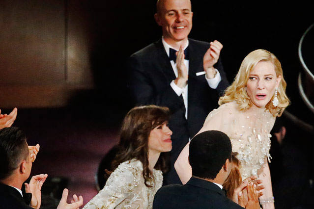 Schauspielerin Cate Blanchett reagiert überrascht