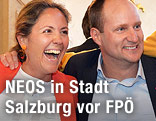 Matthias Strolz (NEOS-Parteivorsitzender) und NEOS-Kandidatin Barbara Unterkofler