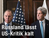 Russlands Außenminister Sergej Lawrow und US-Amtskollegen John Kerry
