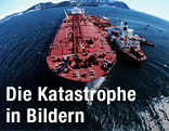 Havarierter Öltanker "Exxon Valdez" vor Valdez, Alaska