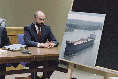 Der Kapitän der Exxon Valdez Joseph J. Hazelwood vor Gericht