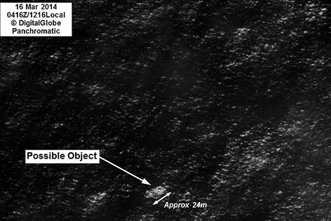© APA/EPA/Digital Globe Satellitenbild der möglihen Wrackteile