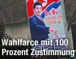 Wahlplakat in Nordkorea