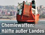 Schiff zum Abtransport der Chemiewaffen