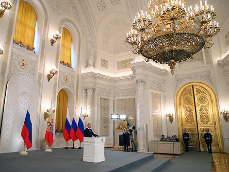 Putin bei der Rede an die Nation